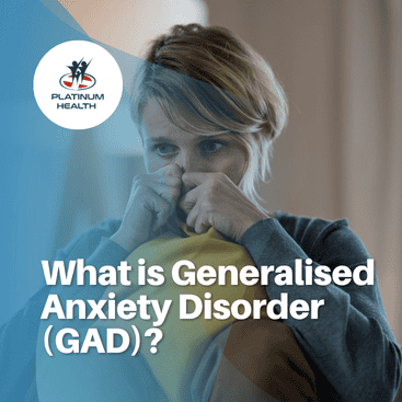 Anxious individual holding pillow illustrating generalised anxiety disorder mental health concept