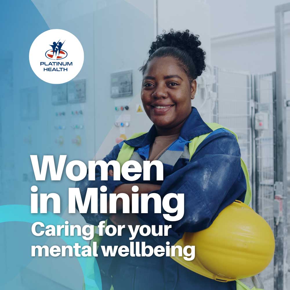 Woman in mining promoting mental wellbeing in the workplace