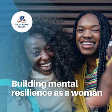 Two smiling women representing mental resilience, emotional wellbeing, and Women's Month awareness.
