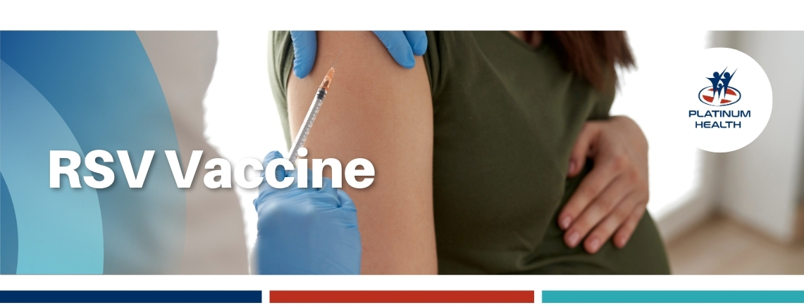 Healthcare professional administering RSV vaccine to an adult patient at a medical clinic