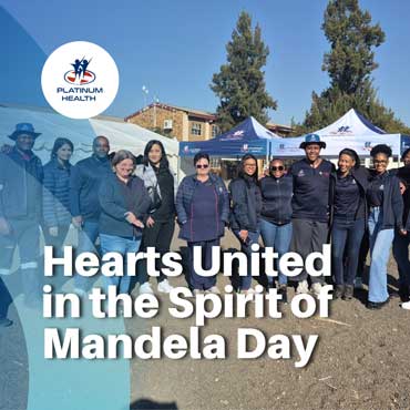 Platinum Health team celebrating Mandela Day through community involvement