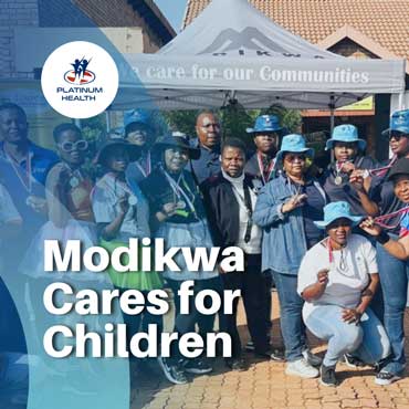 Platinum Health Modikwa team supporting children through community outreach