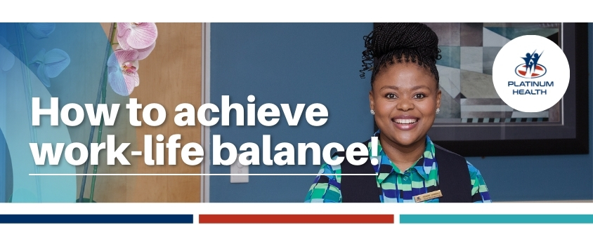 Platinum Health guide on achieving work-life balance with healthcare professional portrait