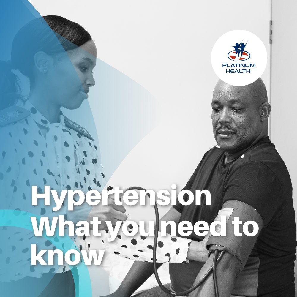 Nurse measuring blood pressure of a patient for hypertension health screening