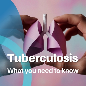 Illustration of lungs held by hands representing tuberculosis awareness and lung health information