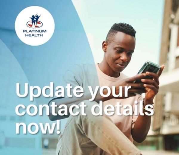 Platinum Health member updating contact details online