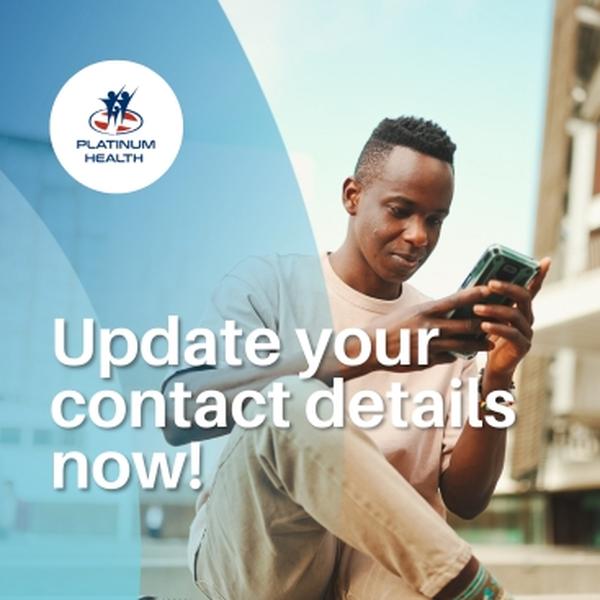 Platinum Health member updating contact details online